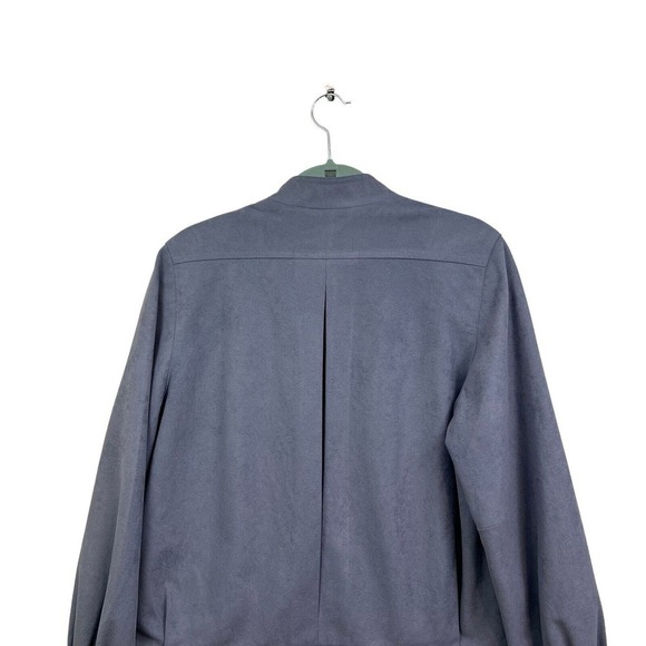 St Michael Blazer‎ Jacket Mock Neck Button Up Lined Gray Women Size US 12 /40 - Picture 5 of 5